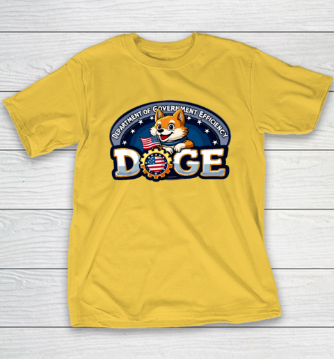 Funny DOGE Crypto Meme Department of Government Efficiency Youth T-Shirt 4