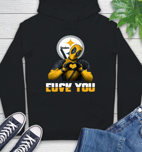 NHL Pittsburgh Steelers Deadpool Love You Fuck You Football Sports Hoodie Tee For Sports