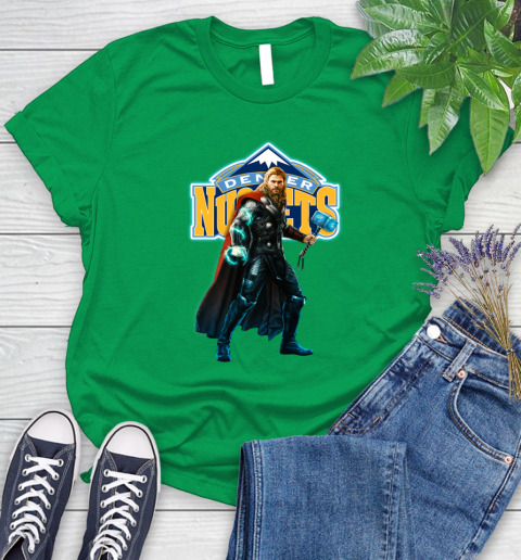 NBA Thor Avengers Endgame Basketball Denver Nuggets Women's T-Shirt 6