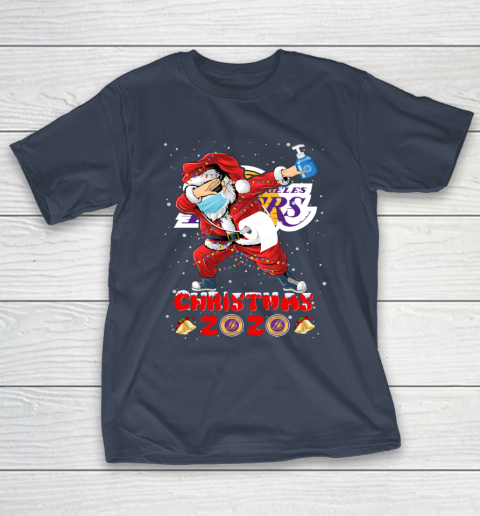 Los Angeles Lakers Funny Santa Claus Dabbing Christmas 2020 NBA T-Shirt 3