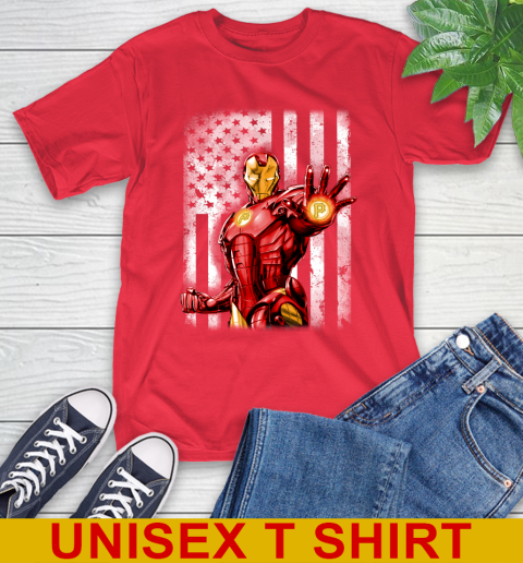 Pittsburgh Pirates MLB Baseball Iron Man Avengers American Flag Shirt T-Shirt 12