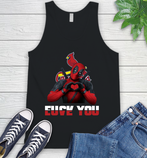 MLB St.Louis Cardinals Deadpool Love You Fuck You Baseball Sports Tank Top