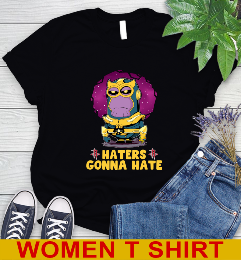 NBA Basketball Houston Rockets Haters Gonna Hate Thanos Minion Marvel Shirt Women's T-Shirt 2
