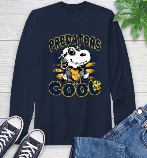 NHL Hockey Nashville Predators Cool Snoopy Shirt Long Sleeve T-Shirt 3