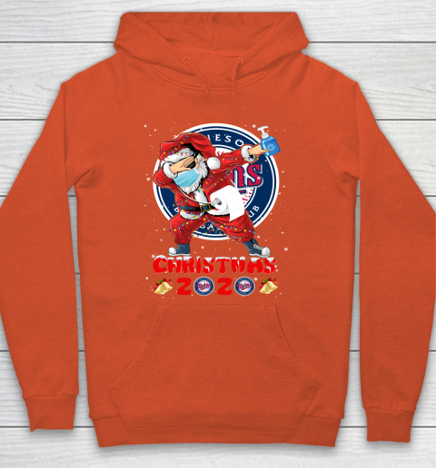 Minnesota Twins Funny Santa Claus Dabbing Christmas 2020 MLB Hoodie 3