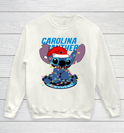 Carolina Panthers NFL Football noel stitch Christmas Youth Sweatshirt