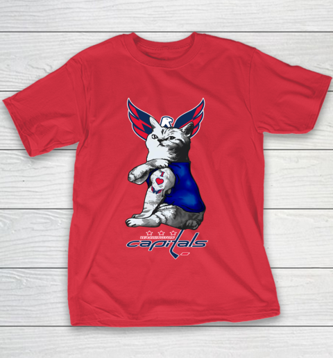 NHL My Cat Loves Washington Capitals Hockey Youth T-Shirt 7