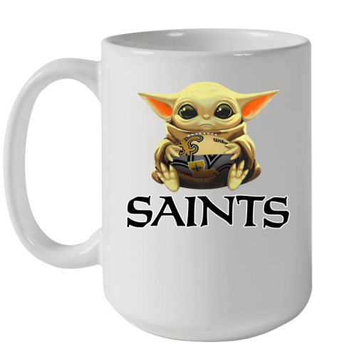 NFL Football New Orleans Saints Baby Yoda Star Wars Shirt Ceramic Mug 15oz