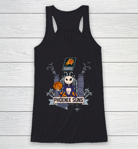 NBA Phoenix Suns Basketball Jack Skellington Halloween Racerback Tank