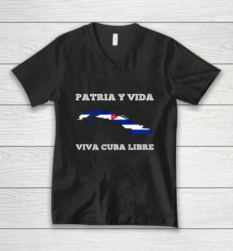 Patria Y Vida Viva Cuba Libre Shirt V-Neck T-Shirt