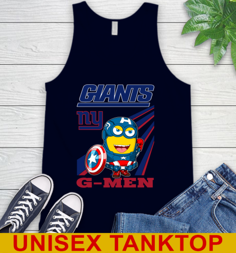 NFL Football New York Giants Captain America Marvel Avengers Minion Shirt Tank Top 2