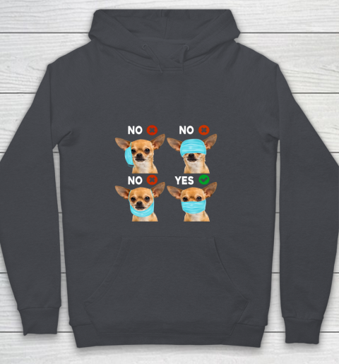 Funny Quarantined Chihuahua Dog How To Wear Mask Gift Youth Hoodie 5
