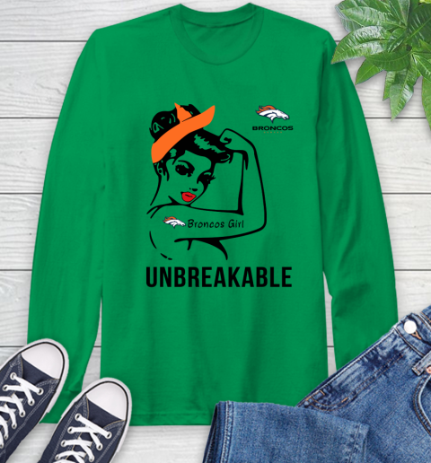 NFL Denver Broncos Girl Unbreakable Football Sports Long Sleeve T-Shirt 5