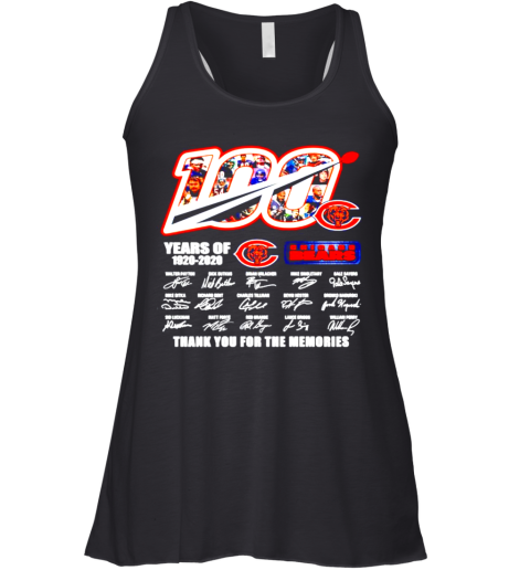 100 Years Of Chicago Bears 1920 2020 Thank You For The Memories Racerback Tank