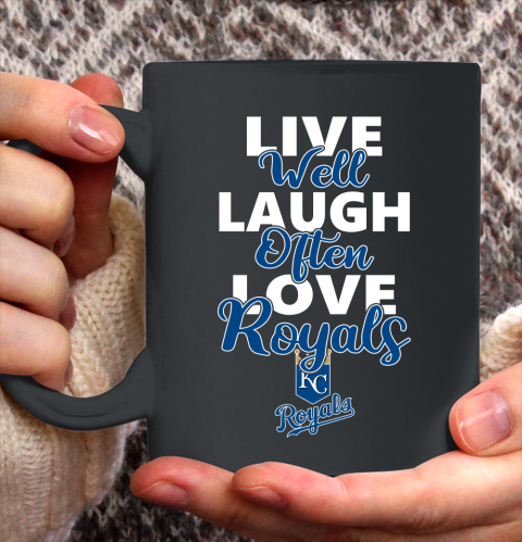 MLB Baseball Kansas City Royals Live Well Laugh Often Love Shirt Ceramic Mug 15oz