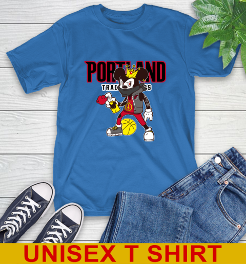 Portland Trail Blazers NBA Basketball Mickey Peace Sign Sports T-Shirt 9
