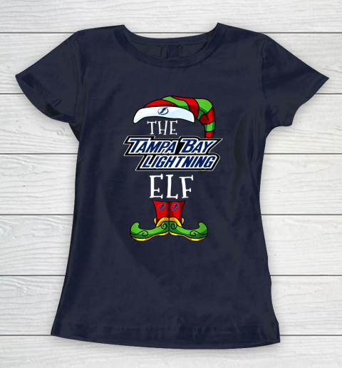 Tampa Bay Lightning Christmas ELF Funny NHL Women's T-Shirt 2