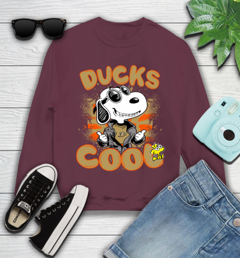 NHL Hockey Anaheim Ducks Cool Snoopy Shirt Youth Sweatshirt 3
