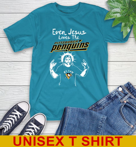 Pittsburgh Penguins NHL Hockey Even Jesus Loves The Penguins Shirt T-Shirt 9