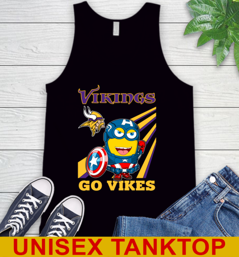 NFL Football Minnesota Vikings Captain America Marvel Avengers Minion Shirt Tank Top