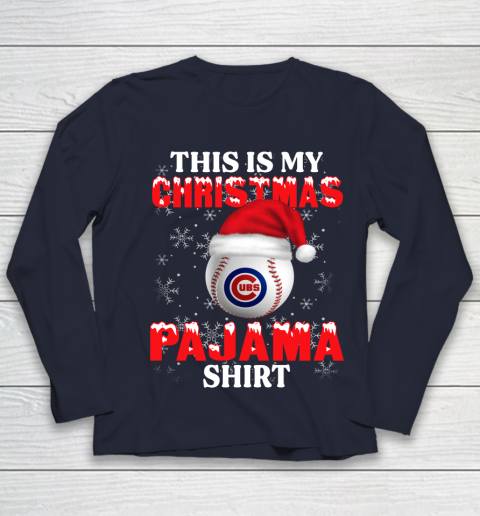 Chicago Cubs This Is My Christmas Pajama Shirt MLB Youth Long Sleeve