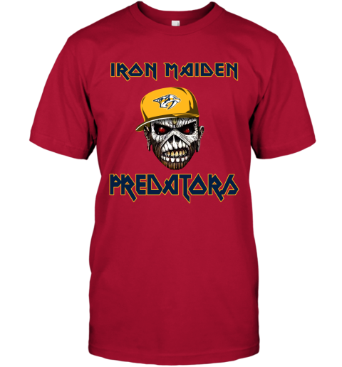 NHL Nashville Predators Iron Maiden Rock Band Music Hockey Sports w2jv2sxk815 classic t shirt 2 95 151514 front red