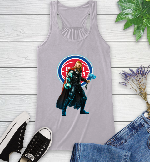 NBA Thor Avengers Endgame Basketball Detroit Pistons Racerback Tank 5