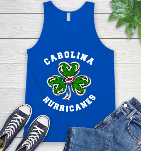 NHL Carolina Hurricanes Three Leaf Clover St Patrick's Day Hockey Sports Tank Top 4