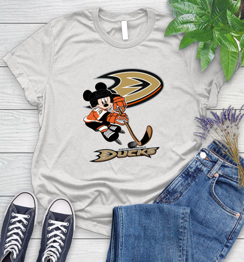 NHL Anaheim Ducks Mickey Mouse Disney Hockey T Shirt Women's T-Shirt
