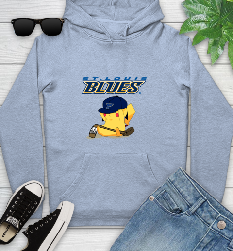 NHL Pikachu Hockey Sports St.Louis Blues Youth Hoodie 10