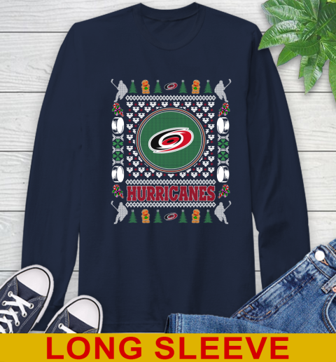 Carolina Hurricanes Merry Christmas NHL Hockey Loyal Fan Long Sleeve T-Shirt 3