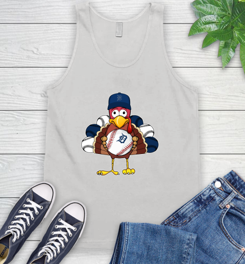 Detroit Tigers Turkey thanksgiving Tank Top