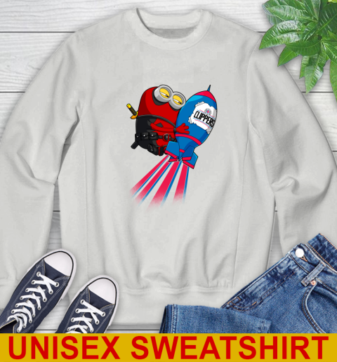 NBA Basketball LA Clippers Deadpool Minion Marvel Shirt Sweatshirt 5