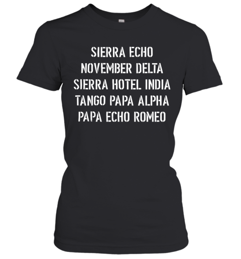Send SP Phonetic Message Women's T-Shirt