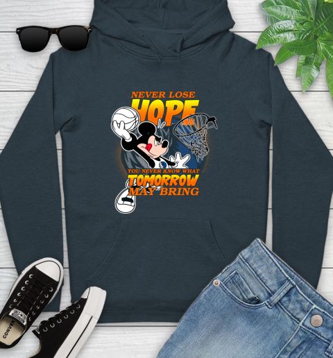 Dallas Mavericks NBA Basketball Mickey Disney Never Lose Hope Youth Hoodie 10