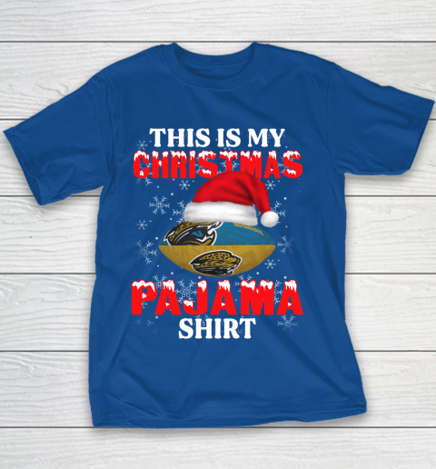 Jacksonville Jaguars This Is My Christmas Pajama Shirt NFL Youth T-Shirt 6