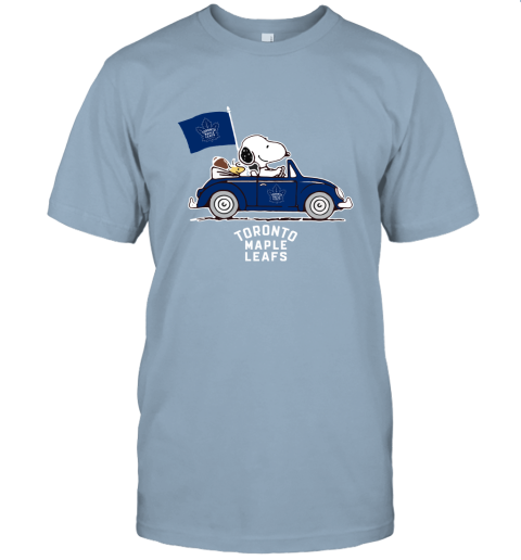 Snoopy And Woodstock Ride The Toronto Mapple Leafs Car NHL Unisex Jersey Tee