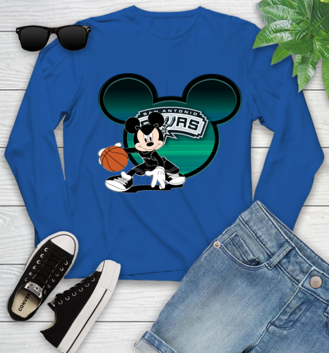 NBA San Antonio Spurs Mickey Mouse Disney Basketball Youth Long Sleeve 9
