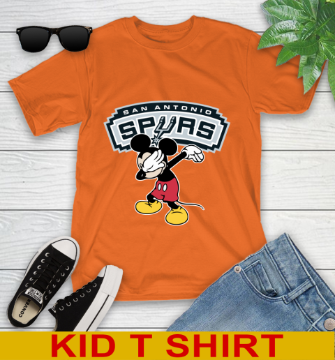 San Antonio Spurs NBA Basketball Dabbing Mickey Disney Sports Youth T-Shirt 7