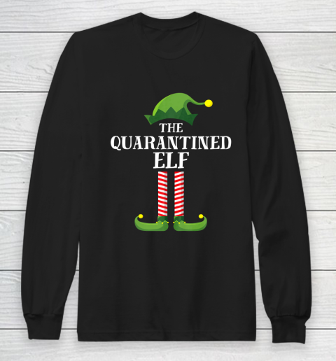 Quarantined Elf Matching Family Group Christmas Quarantine Long Sleeve T-Shirt