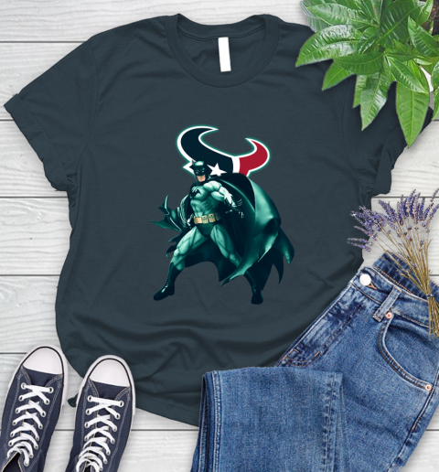 NFL Batman Football Sports Houston Texans Women's T-Shirt 8