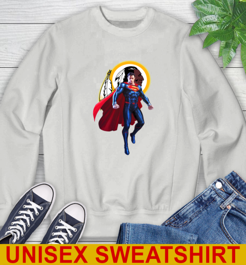 NFL Superman DC Sports Football Washington Redskins Sweatshirt 5