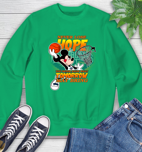 New Orleans Pelicans NBA Basketball Mickey Disney Never Lose Hope Sweatshirt 7