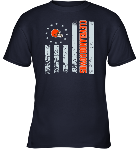 NFL Cleveland Browns American Flag Youth T-Shirt - Rookbrand