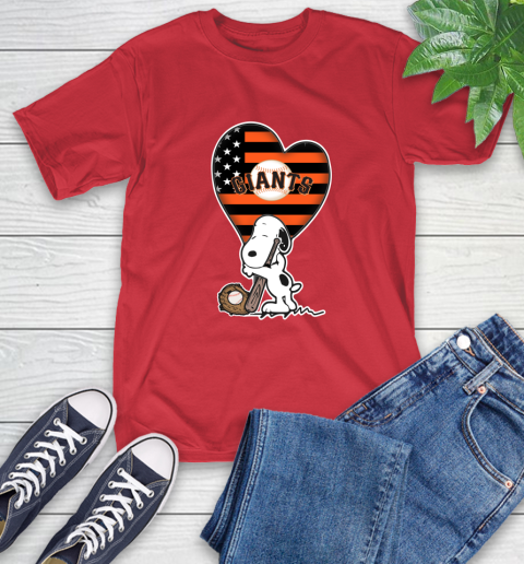 San Francisco Giants MLB Baseball The Peanuts Movie Adorable Snoopy T-Shirt 10