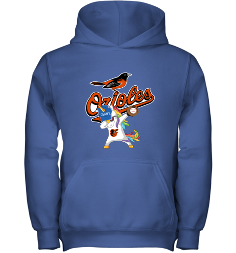 Hip Hop Dabbing Unicorn Flippin Love Baltimore Orioles Youth Hoodie