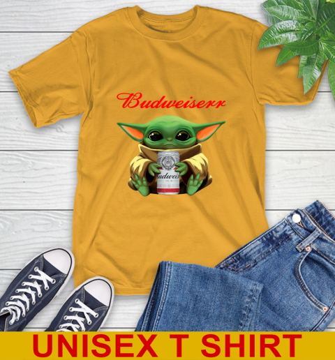 Star Wars Baby Yoda Hugs Budweiser Beer Shirt 3