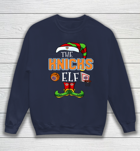New York Knicks Christmas ELF Funny NBA Sweatshirt 2