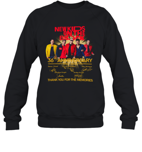 New Kids On The Block 36Th Anniversary 1984 2020 Thank You For The Memories Signatures Sweatshirt