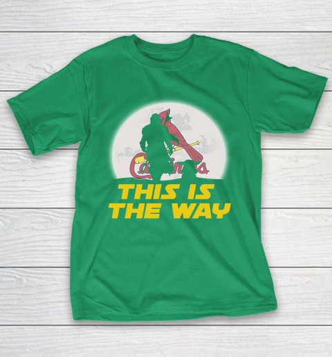 St.Louis Cardinals MLB Baseball Star Wars Yoda And Mandalorian This Is The Way T-Shirt 5